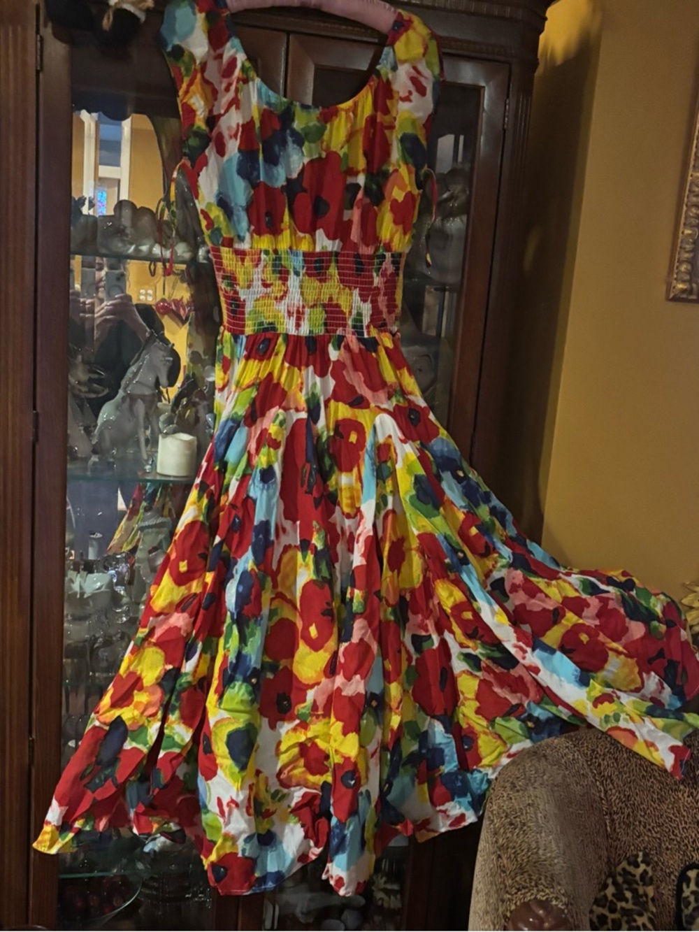 Grace Elements Colorful Floral Smocked Waist Dress | Size medium - Picture 4 of 15